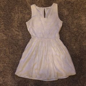 White floral lace dress